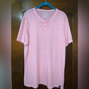Lucky Brand Light Pink Short Sleeve Henley
